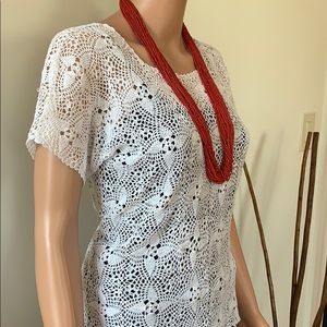 Handmade Zapotec crochet blouse.